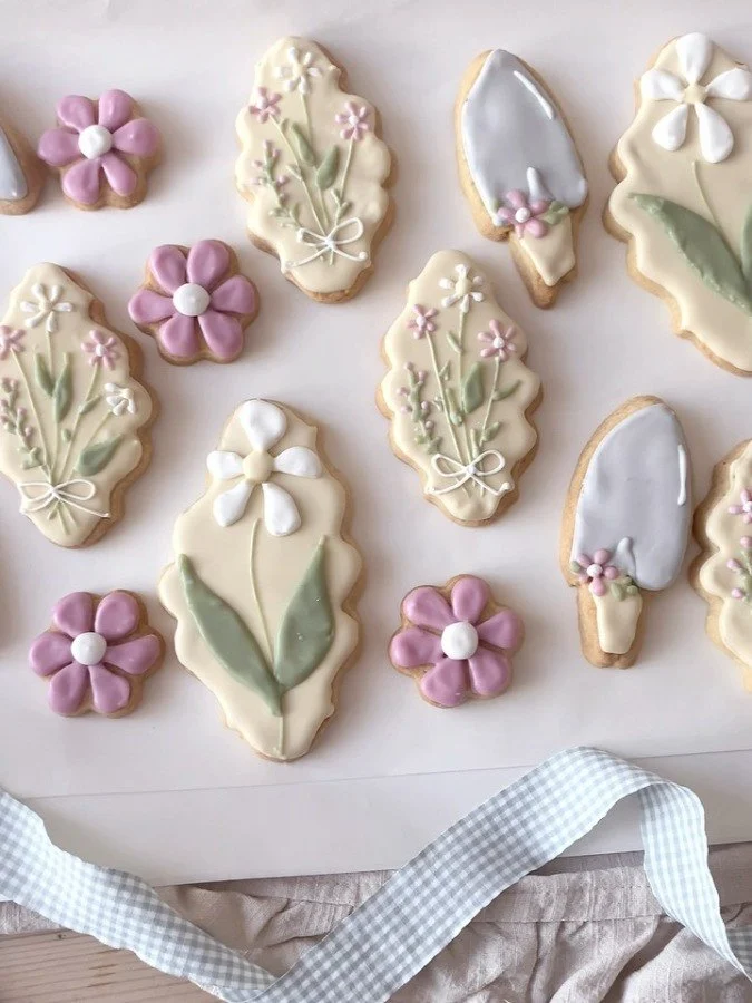 Flower pot biscuits wrapped for gifting